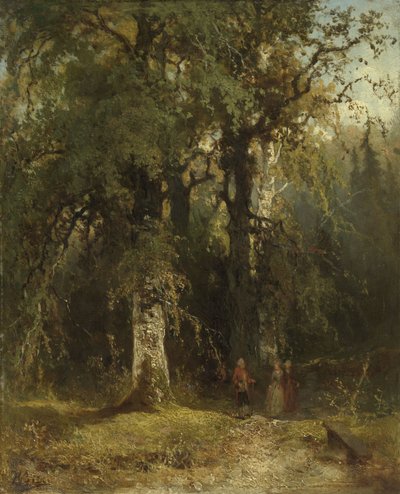 View in the Woods by Johannes Warnardus Bilders